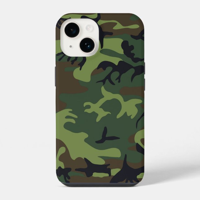 Funda Para iPhone Patrón de camuflaje verde (Reverso )