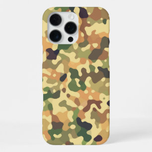 Funda Para iPhone 16 Pro Max Patrón de camuflaje - Verde Naranja Marrón Negro