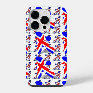 Funda Para iPhone 14 Pro patrón de caniche al estilo británico