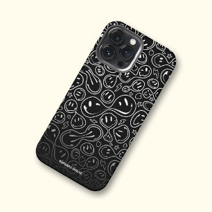 Funda Para iPhone 13 Pro Max Patrón de cara sonriente con sonrisa moderna y nom