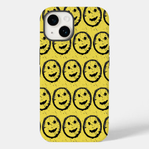 Funda Para iPhone 14 Patrón de cara sonriente feliz teñido genial amari