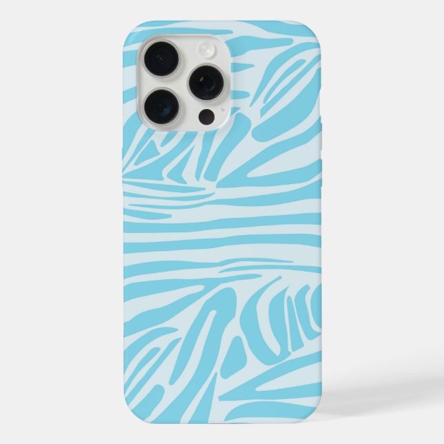Funda Para iPhone Patrón de cebra azul (Reverso )
