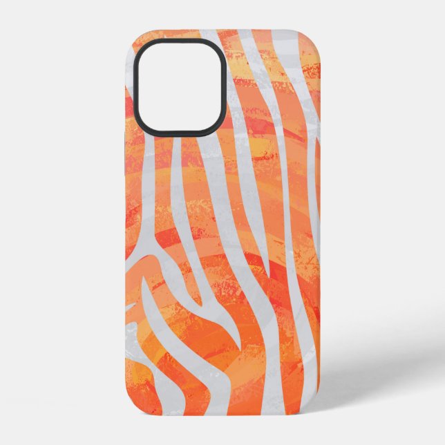 Funda Para iPhone Patrón de cebra texturizado (Reverso )