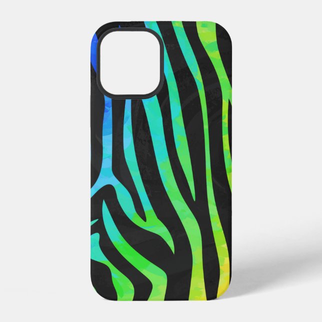 Funda Para iPhone Patrón de cebra texturizado (Reverso )