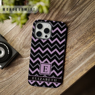 Patrón de Chevron gris morado personalizable
