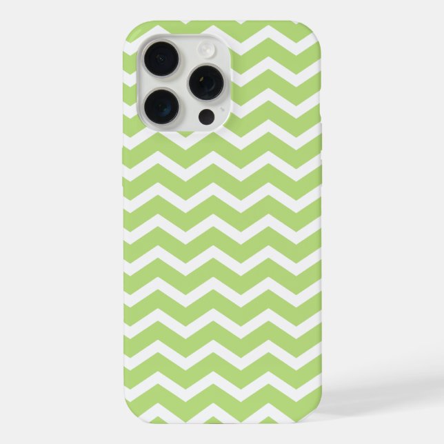 Funda Para iPhone Patrón de chevrones en zigzag verde (Reverso )