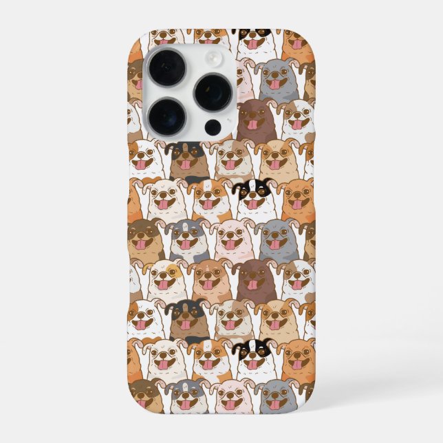 Funda Para iPhone Patrón de Chihuahua (Reverso)