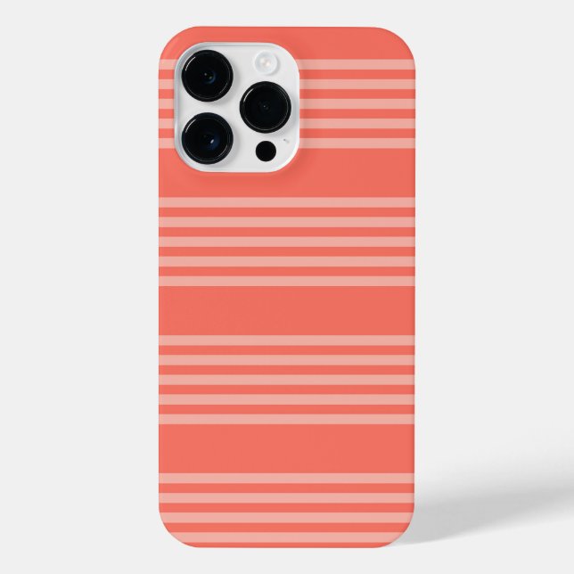 Funda Para iPhone Patrón de cinco rayas de coral vivo (Reverso)