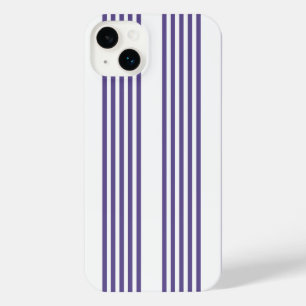 Funda Para iPhone 14 Plus Patrón de cinco rayas ultravioleta y blanca