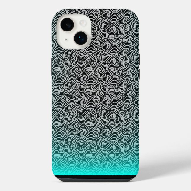 Funda Para iPhone Patrón de concha 04.nbg Fondo negro (Reverso)