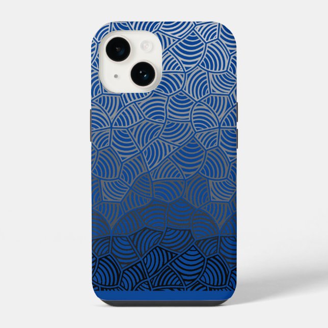 Funda Para iPhone Patrón de concha.04.w Fondo Azul Oscuro (Reverso )