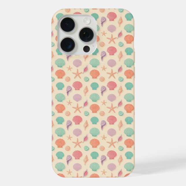 Funda Para iPhone Patrón de concha costera (Reverso )