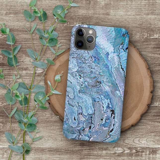 Funda Para iPhone Patrón de concha de abulón violeta rosa turquesa p (Subido por el creador)