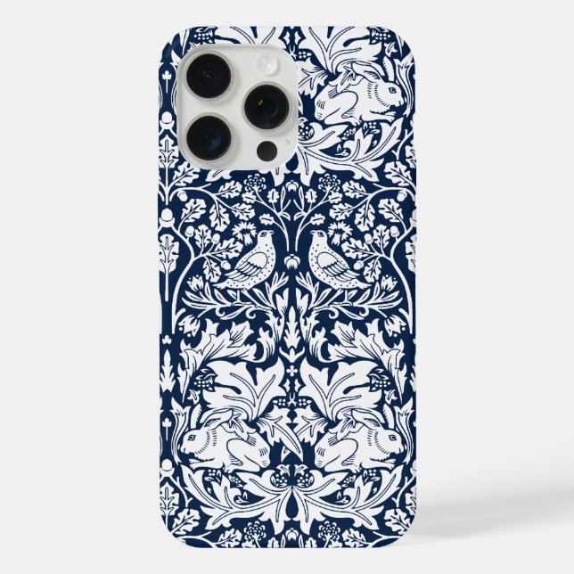 Funda Para iPhone Patrón de conejo de William Morris Brer (Reverso )
