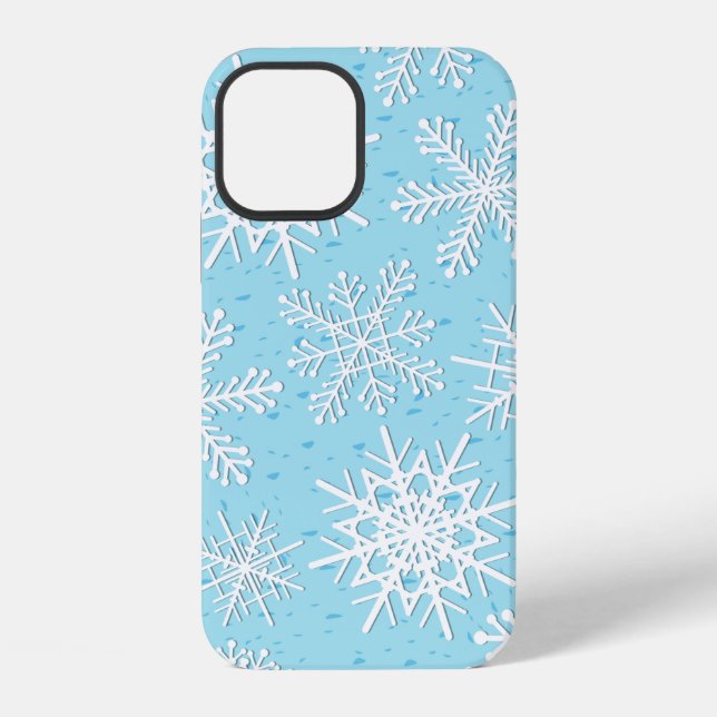 Funda Para iPhone Patrón de copo de nieve (Reverso )