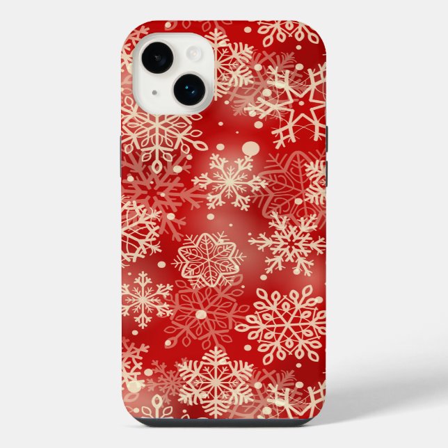 Funda Para iPhone Patrón de copos de nieve (Reverso)
