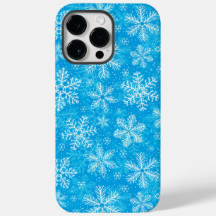 Funda Para iPhone 14 Pro Max Patrón de copos de nieve blancos