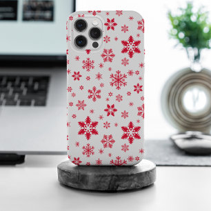 Patrón de copos de nieve, copos de nieve rojos, ni