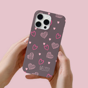 Patrón de corazón con forma minimalista moderna ro