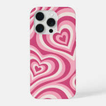 Patrón de corazón en capas rosa