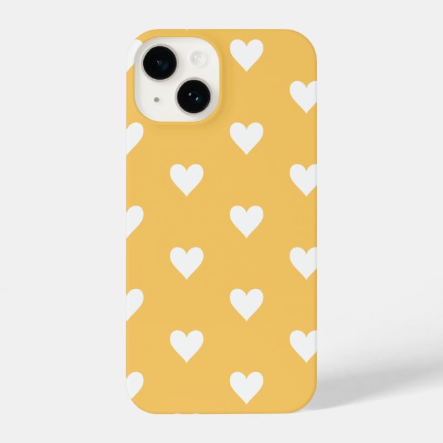 Funda Para iPhone Patrón de corazones modernos (Reverso )
