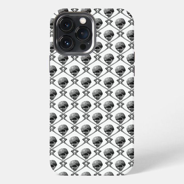 Funda Para iPhone patrón de cráneo Craneo (Reverso )