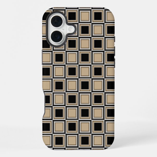 Funda Para iPhone patrón de cuadrados (Reverso )