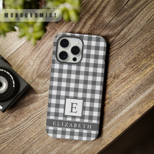 Patrón de Cuadros Personalizado Negro Blanco Gris