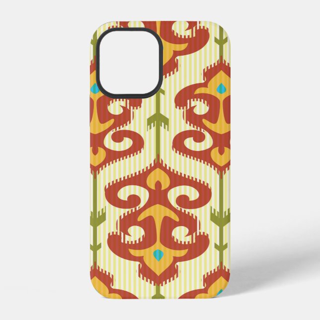 Funda Para iPhone patrón de damasco ikat (Reverso )