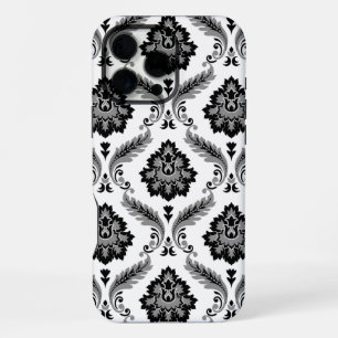 Funda Para iPhone 16 Pro Max Patrón de damasco rococó gris negro blanco