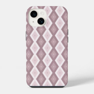 Funda Para iPhone 14 patrón de diamante rosa de cuarzo rosa