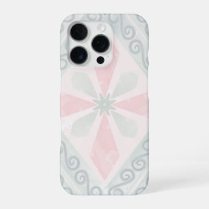 Funda Para iPhone 16 Pro Patrón de diamantes pastel verde y rosa