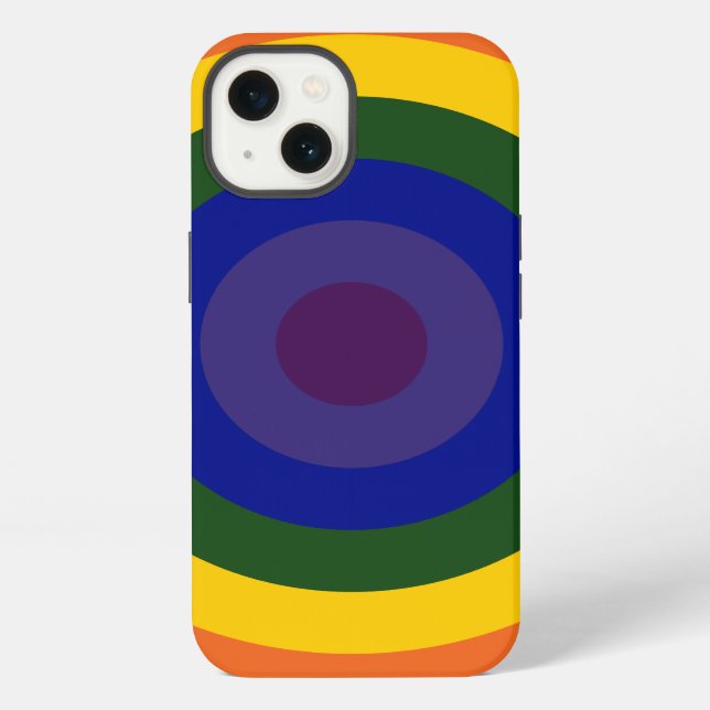 Funda Para iPhone Patrón de diana de arcoíris (Reverso )