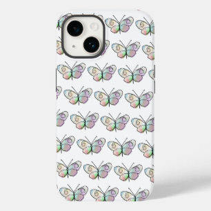 Funda Para iPhone 14 Patrón de dibujo de la mariposa de cables