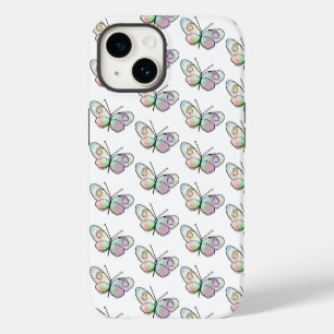 Funda Para iPhone 14 Patrón de dibujo de la mariposa de cables