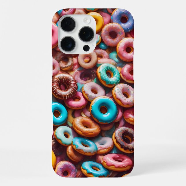 Funda Para iPhone Patrón de donut delicioso (Reverso )