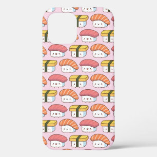 Funda Para iPhone 12 Patrón de doodle de comida de sushi japonés Kawaii