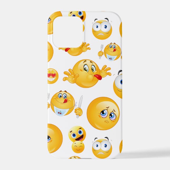 Funda Para iPhone Patrón de emoji (Reverso )