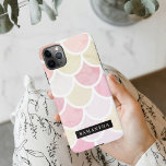 Funda Para iPhone 11Pro Max Patrón de escalas de sirena de color de agua pasto<br><div class="desc">Patrón de escalas de sirena de color de agua pastoral con nombre</div>