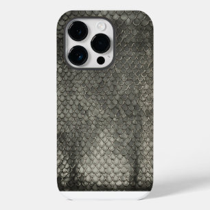Funda Para iPhone 14 Pro Patrón de escama de serpiente de acero inoxidable 