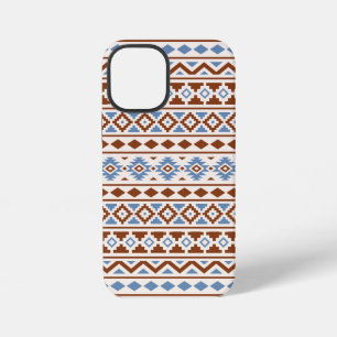 Funda Para iPhone 12 Mini Patrón de esencia azteca II óxido azul crema