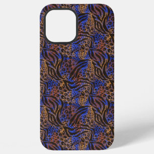 Funda Para iPhone 12 Pro Max Patrón de estampado de leopardo y cebra lujoso