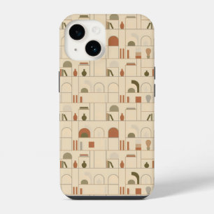 Funda Para iPhone 14 Patrón de estantería minimalista con abstracto