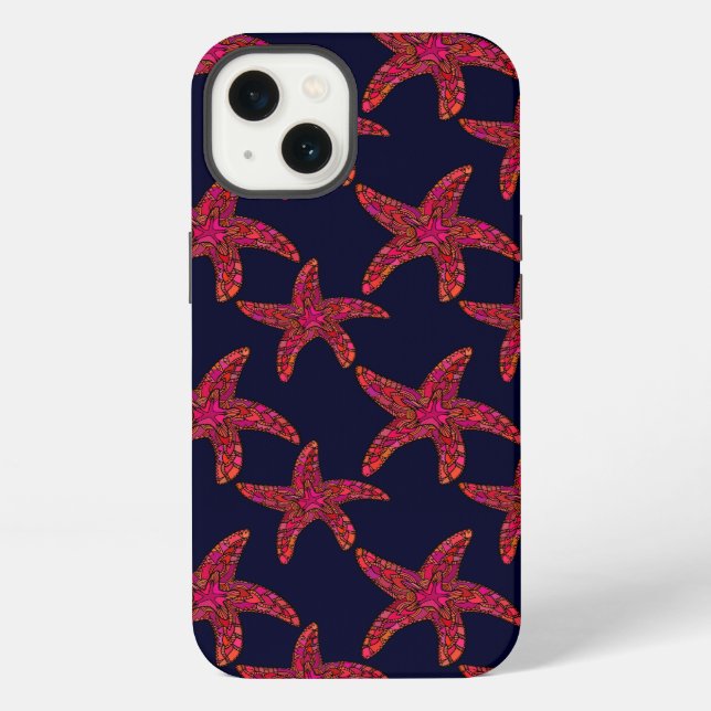 Funda Para iPhone Patrón de estilo de estrella de mar (Reverso )