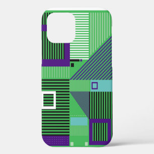 Funda Para iPhone 12 Patrón de estilo de moda retro vintage de Memphis.