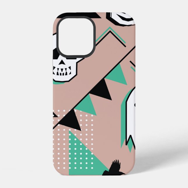 Funda Para iPhone Patrón de fantasmas, tema de Halloween patrón cont (Reverso )