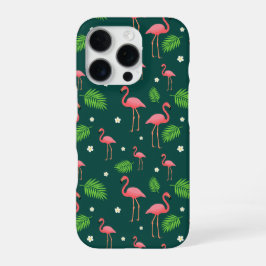 Funda Para iPhone 16 Pro Patrón de Flamenco Tropical