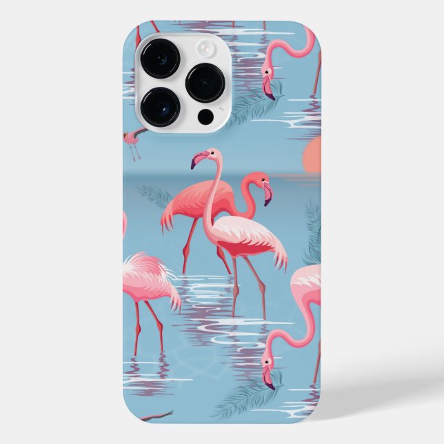 Funda Para iPhone Patrón de flamencos 1 (Reverso)