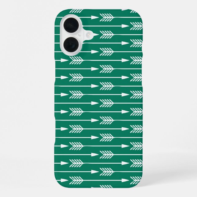 Funda Para iPhone Patrón de flechas verdes de Jade (Reverso )
