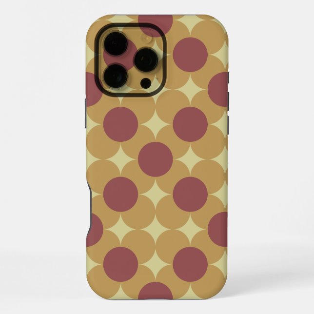 Funda Para iPhone Patrón de Flor de Círculo Retro (Reverso )